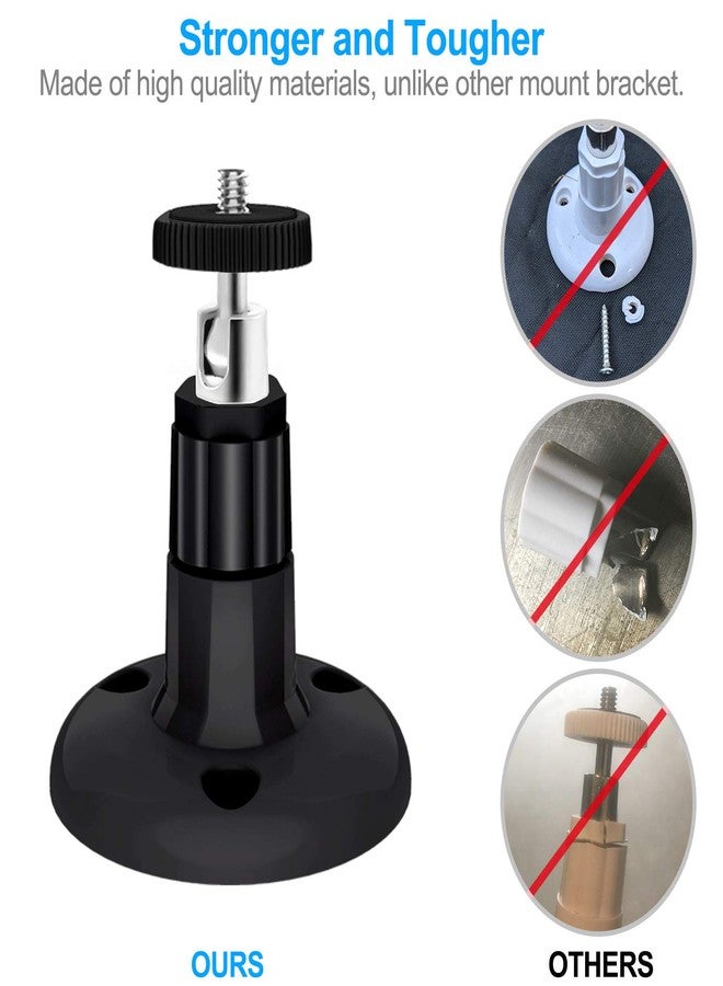 FastSnail Wall Mount Compatible with Wyze Cam Pan & Wyze Cam V3/Ring Camera, Adjustable Indoor Outdoor Mount for Wyze Cam Pan, Wyze Cam Outdoor, Wyze Cam V3/ArloPro/2/3/4/5//Ultra/Ultra 2 Pack Black - Image 2